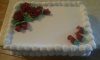 Red Rose Sheet Cake